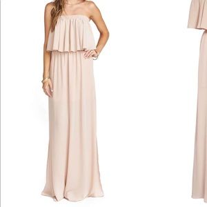 Maxi dress- dusty blush crisp. Size small.